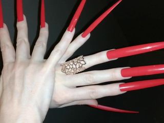 Lady L extreme red nails(video short version)