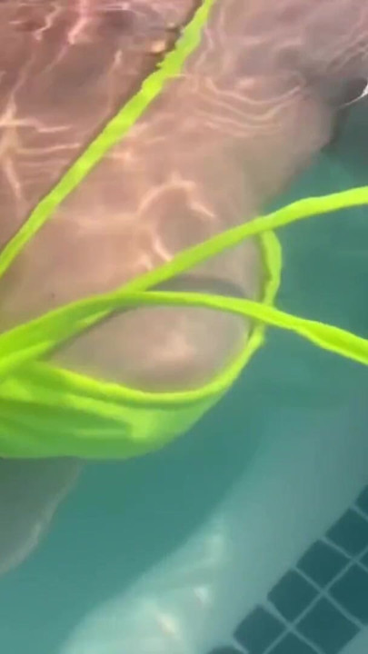 Artemisia Love flashing her juicy big tits underwater Public pool fetish FULL OF | Clip 1
