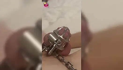 Chastity Cuck POV Watches 4 Orgasms with My New Dildo