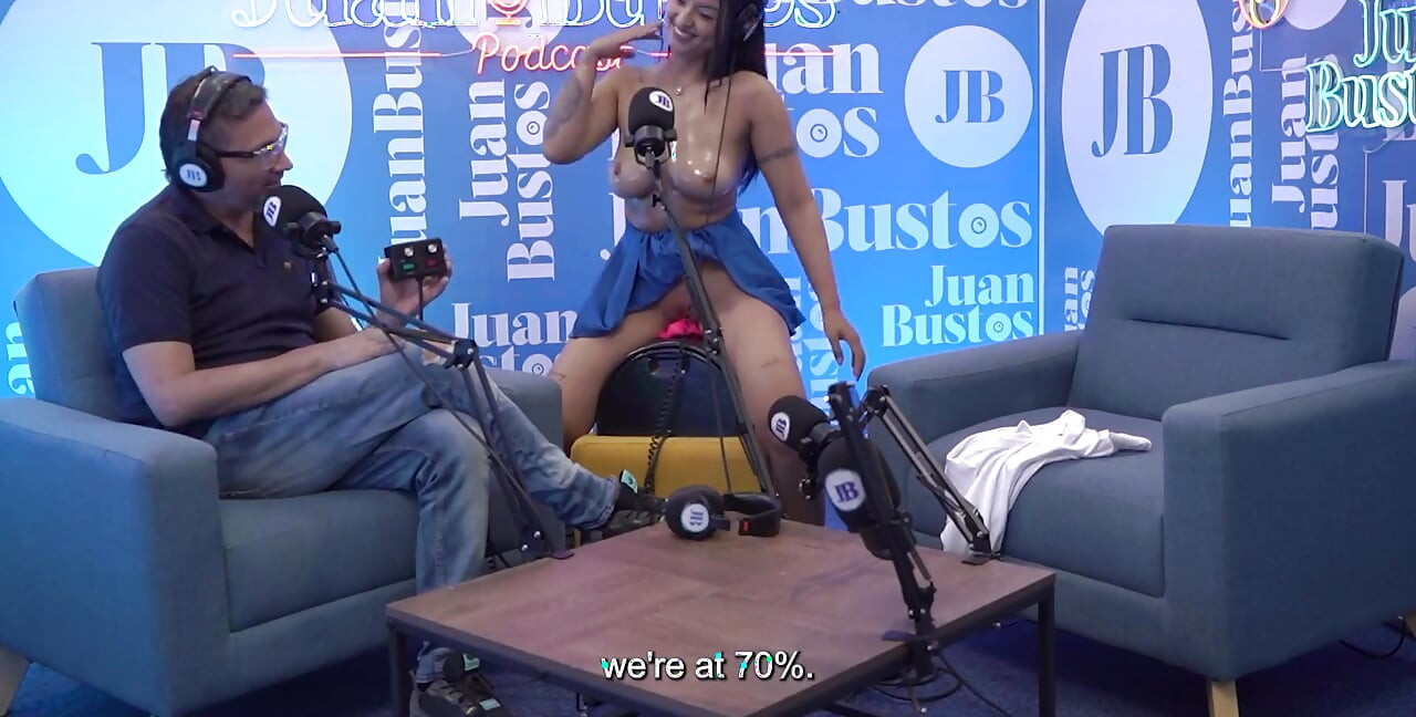 Oiled Latina with Beautiful Tits Kataleya Ross Hops up the Vibrator Machine Until She Cums! Juan Bustos Podcast