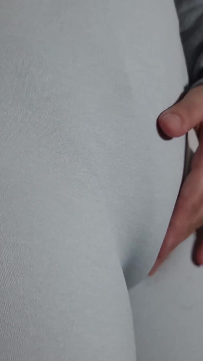 Compilation - Touching, squeezing and scratching my tight puffy pussy in leggings, shorts, spandex, suplex and yoga pants. | Clip 3