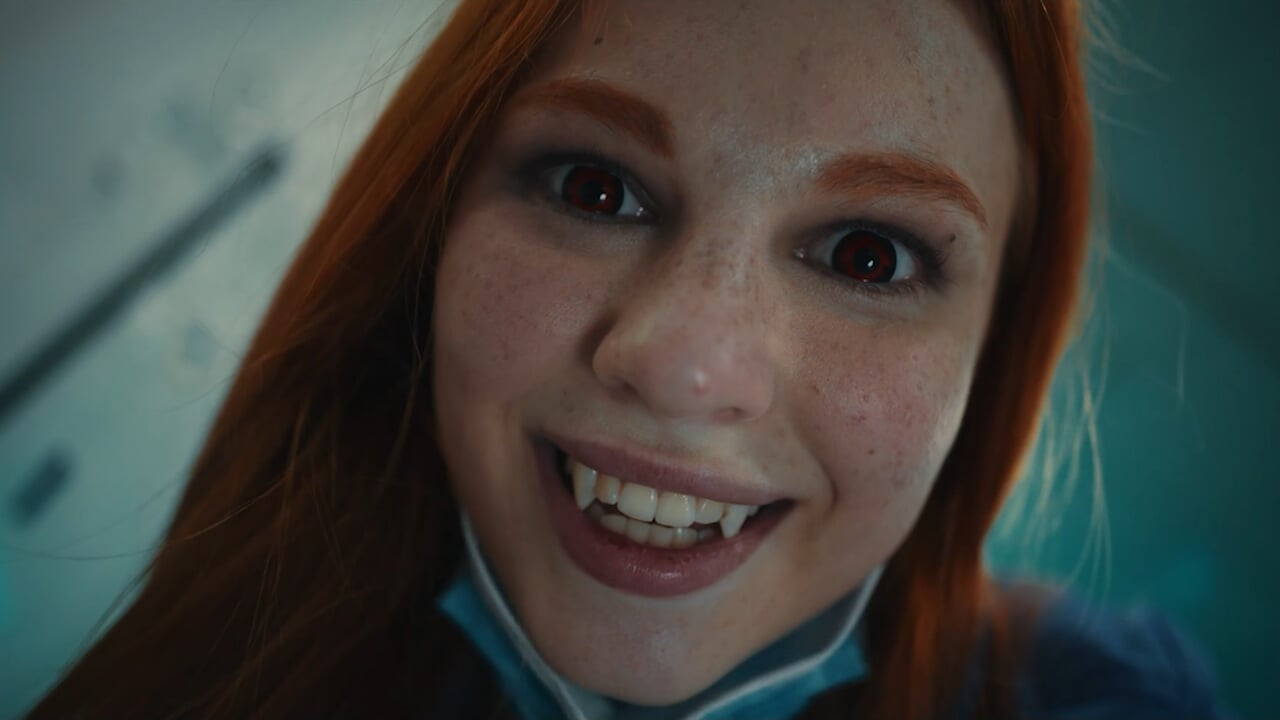 Horny Lesbian Vampires - Redhead Nurse Mesmerizes Brunette With Big Tits