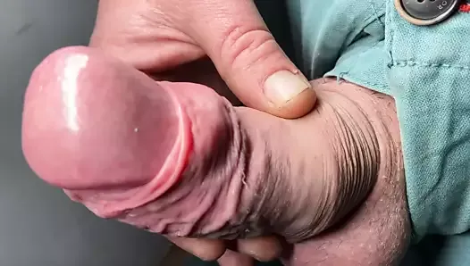 Foreskin close up ending with cumshot
