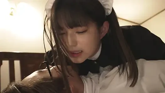 133cm Maid Uniform Cosplayer Massive on the a-cup Body That Is Still Growing