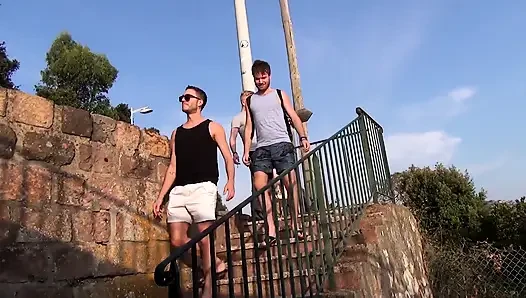 3 sublime guys for a hot fuck at the beach