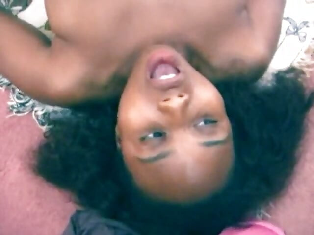 Natural body black slut has wild 69 session with white cock