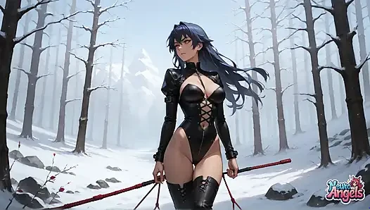 Snowy Rose Orgasm: Winter Warrior's Wet Climax