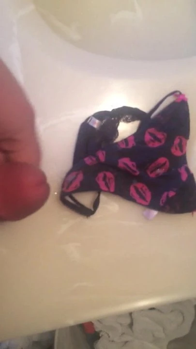 Cumming on thong