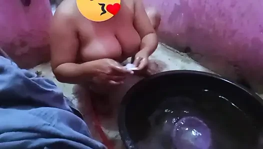 My stepmom always films herself in the shower to show off her big firm
