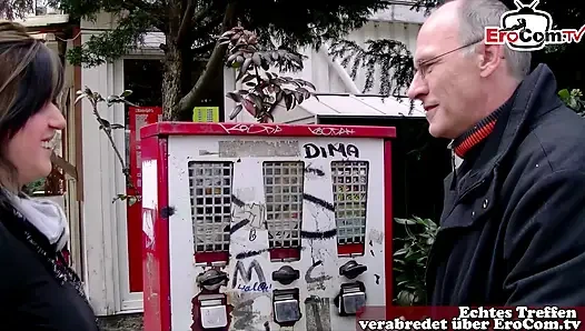 Old grandpa lures 18 year old German teen home on the street