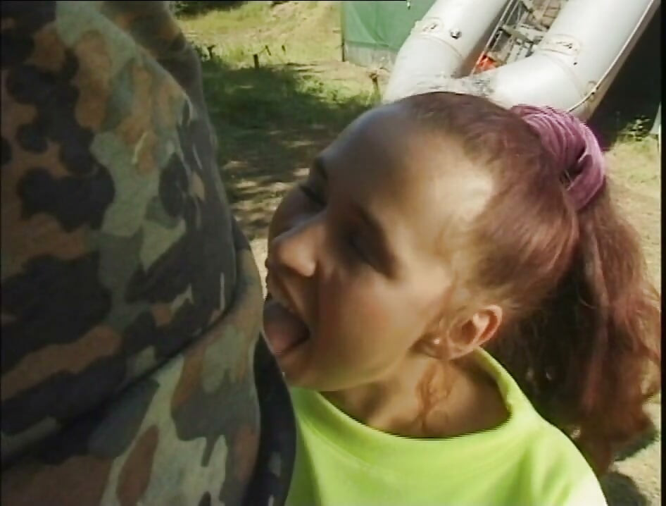 Soldiers Have Group Sex Outdoors in the Camp with Slutty Hikers