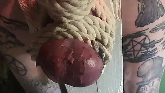 Goode Girl Flogging Balls by Candle Light Pt2