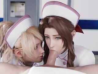 Nurse Luna And Aerith Sucking Big Dick Version 2