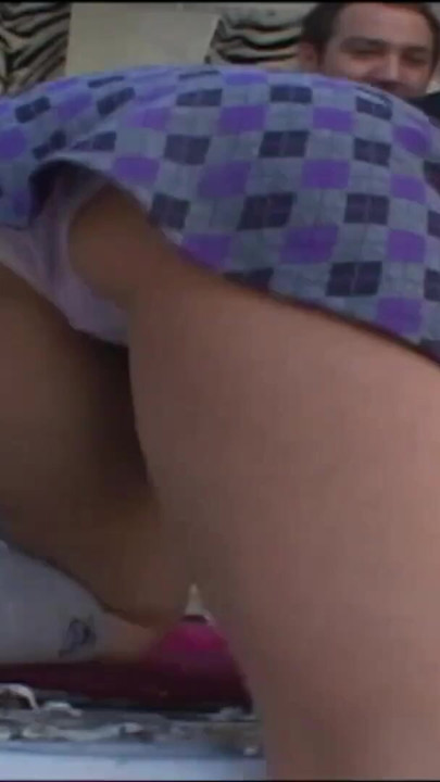Blonde teen with small tits wears a skirt and gets picked up | Clip 1