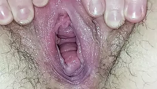 Hairy pussy close up