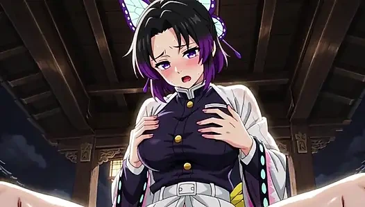 Shinobu, 18 years old, opening her hairy pussy and squeezing