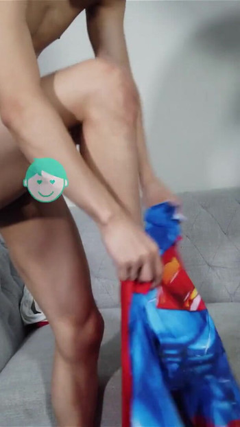 Must-share moment from "Spiderman X Superman Sexy Costume RolePlay"
