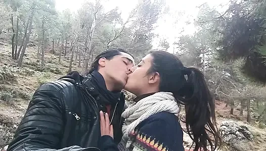 SEX IN THE MOUNTAINS WITH BIG ASS BRUNETTE OUTDOORS