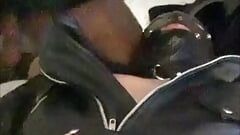 Interracial Couple Hot & Horny Leather Dick  Play & Cum