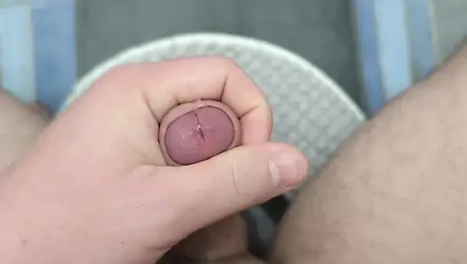 I jerk off my tender cock and cum