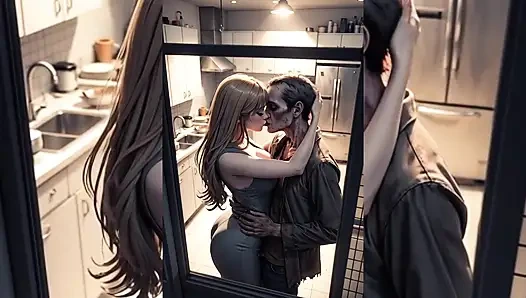 Pengemis tua yang jelek mencuri istri, ibu tiri, dan pacarnya yang seksi - kompilasi penghinaan cuckold ai ekstrem