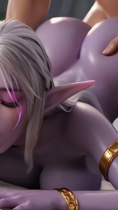 The NIGHT ELF BABE’s Visit - Blowjob & Fucking (AI Generated) | Clip 1