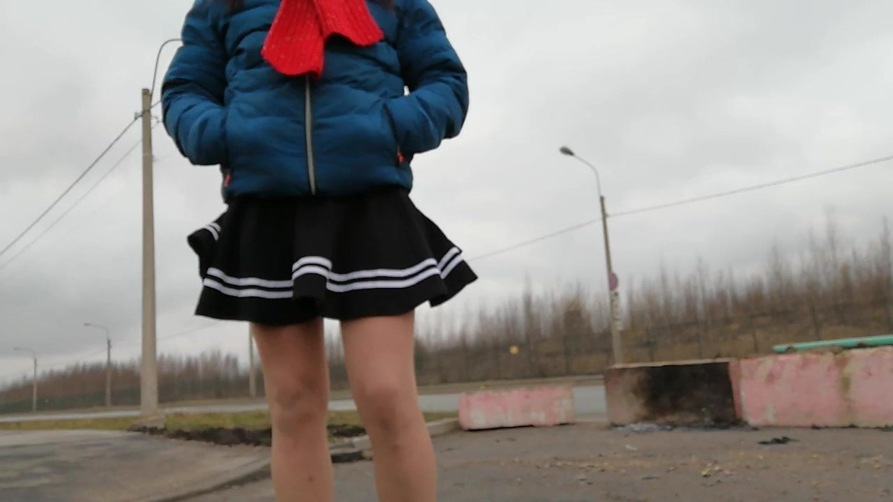 Russian crossdresser Anna outside