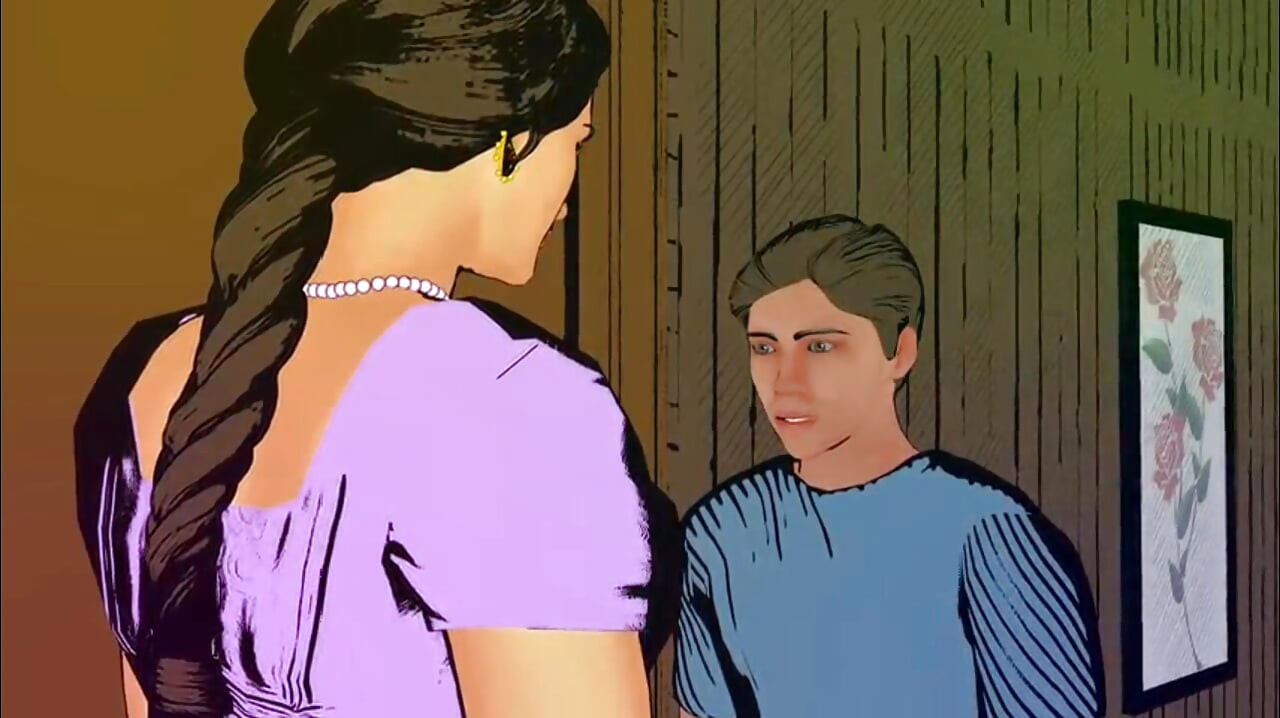 Stepson helps sexy mom
