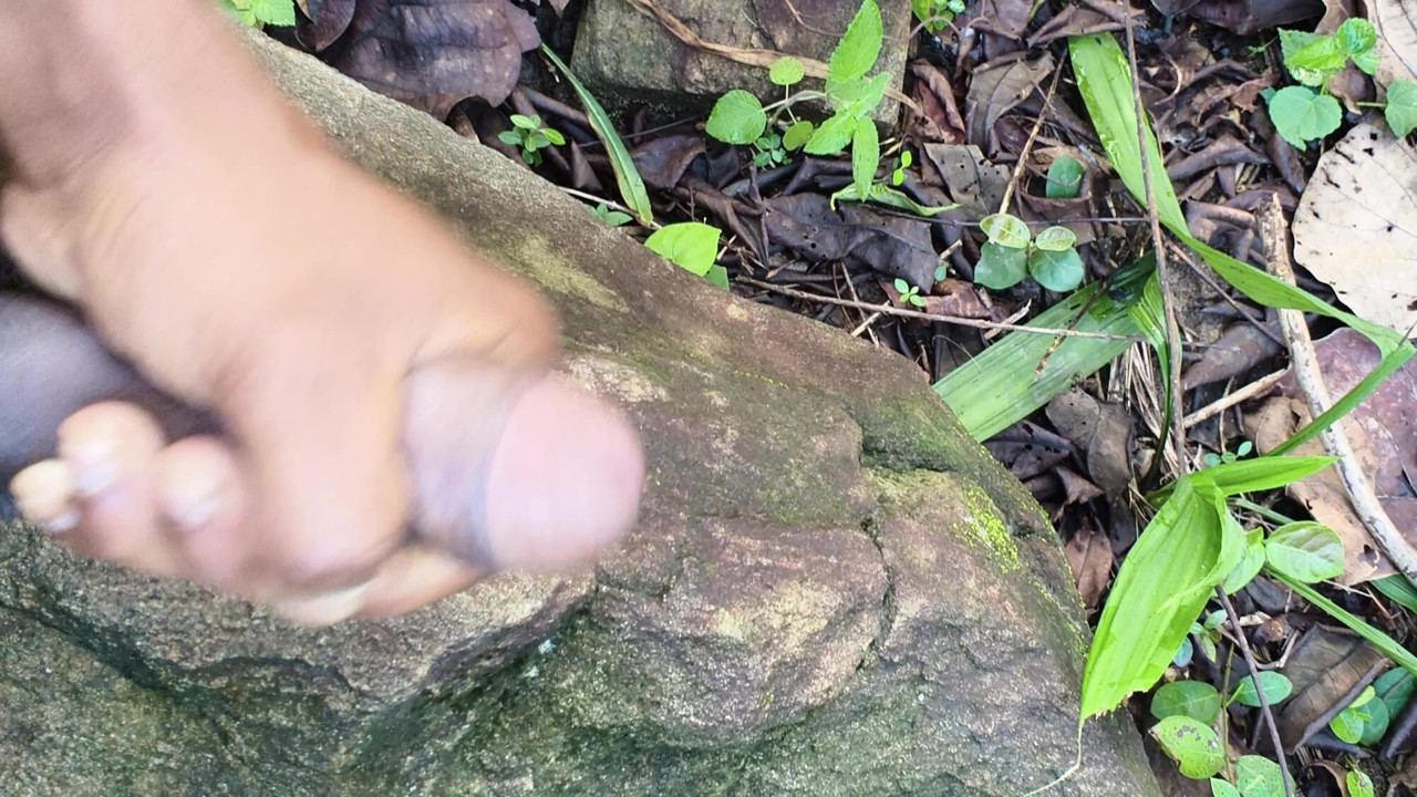 Virgin cock masturbating for the first time in the jungle and filling this incredible .