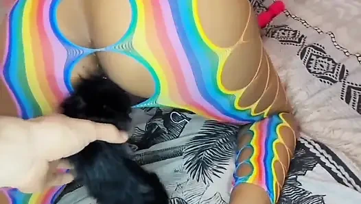 First Anal for this cute asian slut.