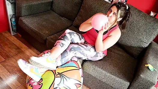 Taytlı plaj topuna bin ve söndür - bunny looner