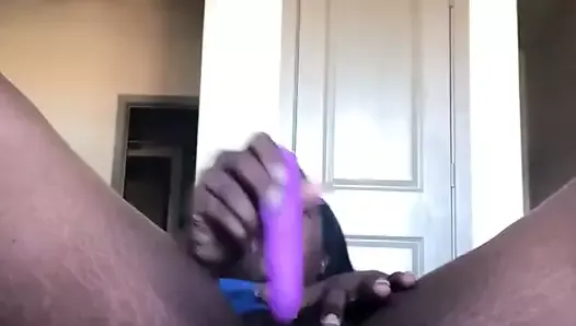 ebony vibrator orgasm contractions with buttplug at 2.29