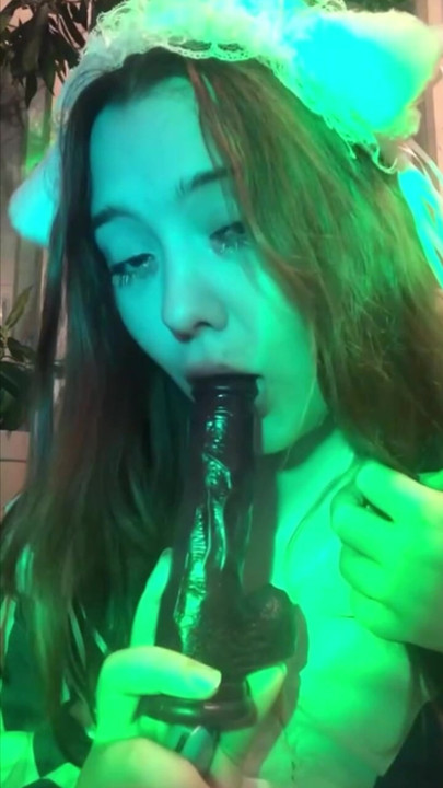 Hot Maifik happily licked her balls and sucked your dick, but she only has a dildo