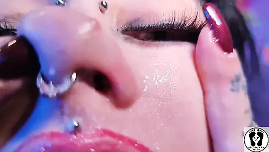 Lustful Blowjob Ends with Cumshot on Nose