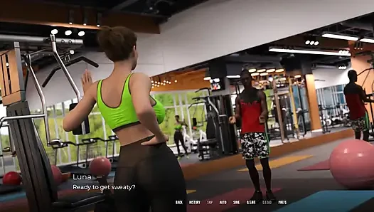 In Security: Married Woman Is Stretching Herself with the Coach in the Gym Doing - Episode 12