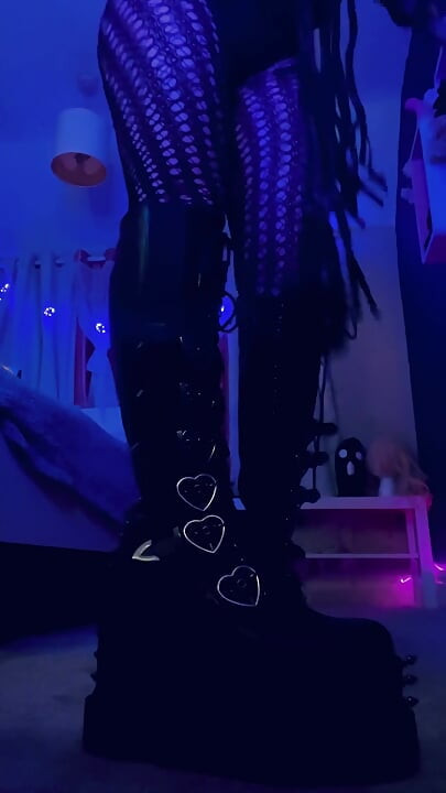 Mistress Walking in Leather Boots
