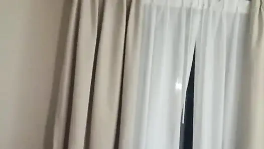 He strokes and talks dirty until she can't take it