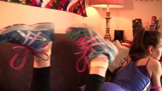 Stacy cheerleading shoeplay PREVIEW