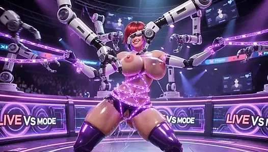 Vanessa kof shibari arena - tamamen bağlı büyük memeler ve damlayan amcık azdırma