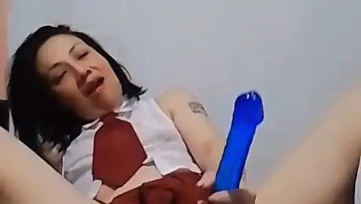 Dulceivanka'nın kendine verdiği enfes çift penetrasyon
