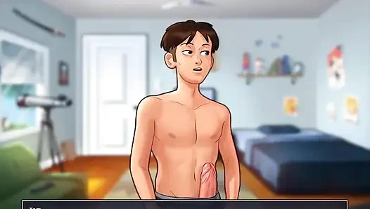 Summertime saga: stepdaughter and stepson caught their stepmother masturbating in her bed ep 43