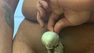 Tiny cock in candle