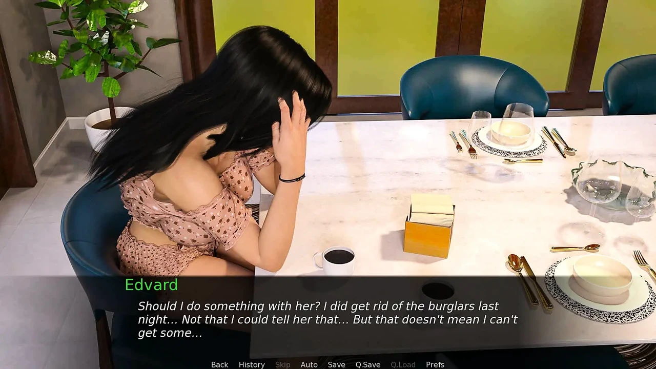 Nursing back to pleasure: husband is out for work while his cheating wife is getting creampied on the kitchen table ep 53