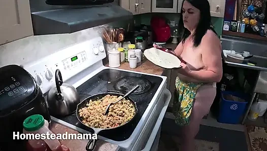 In the Kitchen Cooking for You - Breakfast Burritos