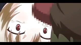 Fată anime de desene animate hentai futând un monstru