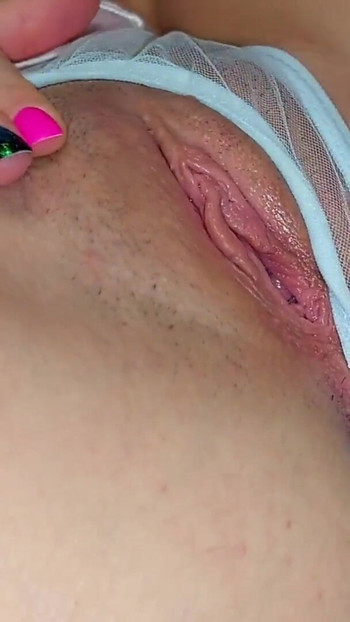 Thrilling moment from "Gently licking my wet pussy, close-up cunnilingus"