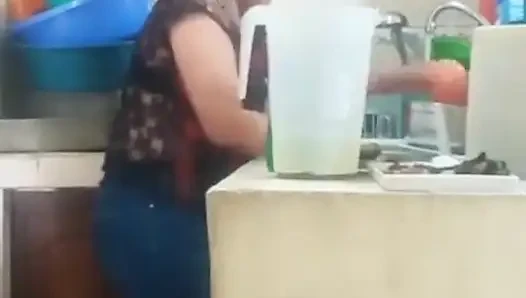 Maid Fucked by Her Boss, My Wife Almost Caught Us