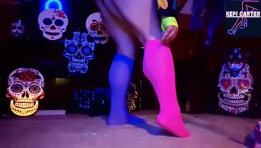 Calf muscle JOI nylon BBW dirty talk dildo fuck