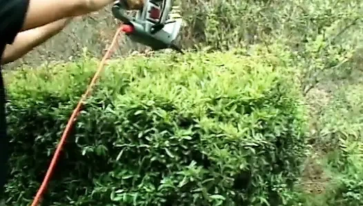 Fat horny babe loves when she sits on a pole and takes control