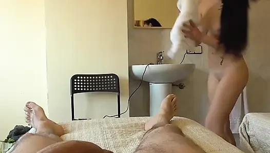Little 18yo Stepsister seducing and fucking with her stepbrother